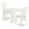 Oak Square Dining Set Wood Table 4 Fabric Chairs