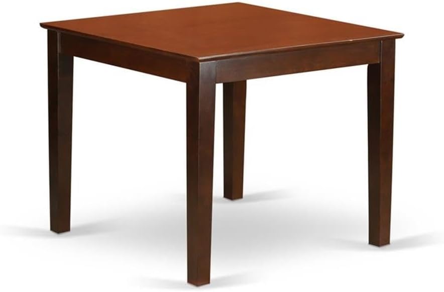 Mahogany Dining Set Wood Table Four Fabric Chairs