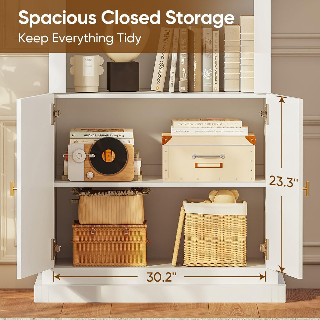 Tall White Arched Cabinet Drawers Gold Handles