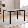 Walnut Square Wood Dining Table Tapered Legs Seats 4